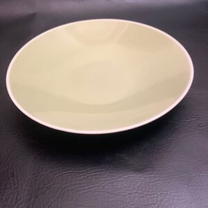 Home Thailand 9 Inches Round Mint Green White Natural Serving Bowl Platter Used